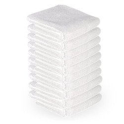 Toalla de microfibra 73x40cm 10 piezas blanca Toalla de microfibra 73x40cm 10 piezas blanca