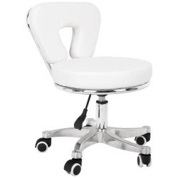 Taburete de cosmética para pedicura 9266 blanco Taburete de cosmética para pedicura 9266 blanco