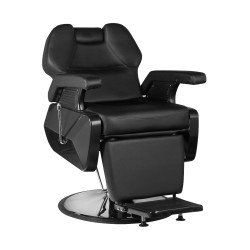 Sistema de cabello silla de barbero de Nueva York cromo negro Sistema de cabello silla de barbero de Nueva York cromo negro