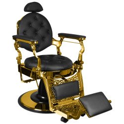 Silla de barbero Gabbiano giulio dorado negro Silla de barbero Gabbiano giulio dorado negro