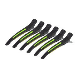 Clip para el cabello Clamps e-13 6 pcs 11.5 cm mezcla neón
