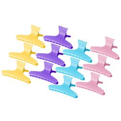 Pinzas de peluquería para cangrejos e-47 12 pcs 8,2cm color surtido Pinzas de peluquería para cangrejos e-47 12 pcs 8,2cm color surtido