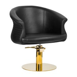 Silla de peluquería Gabbiano Wersal dorado negro Silla de peluquería Gabbiano Wersal dorado negro