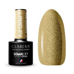 CLARESA Esmalte de uñas híbrido CON GLITTER COMPLETO 3 -5g