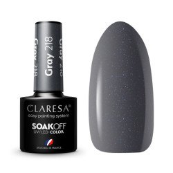 CLARESA Esmalte de uñas híbrido GRIS 218 -5g CLARESA Esmalte de uñas híbrido GRIS 218 -5g