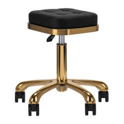 TABURETE COSMÉTICO M-1645 NEGRO DORADO TABURETE COSMÉTICO M-1645 NEGRO DORADO