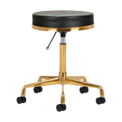 TABURETE COSMÉTICO H4 DORADO NEGRO TABURETE COSMÉTICO H4 DORADO NEGRO