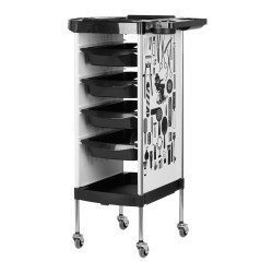 TROLLEY DE PELUQUERO GABBIANO X11-9 GRÁFICOS BLANCOS