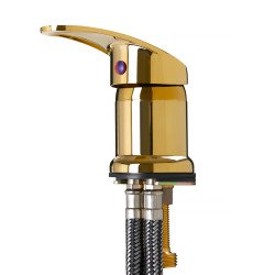 Grifo para una unidad de lavado de peluquería, dorado Grifo para una unidad de lavado de peluquería, dorado