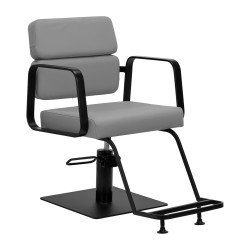 Silla de peluquería Gabbiano Porto-BM negra gris