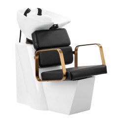 Unidad de lavado de cabello Gabbiano Porto dorado negro