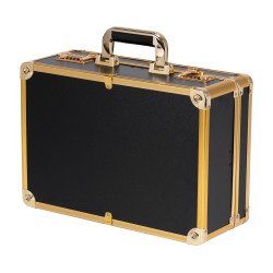 Caso de barbero dorado negro
