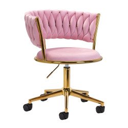 Silla giratoria 4Rico QS-GW01G rosa