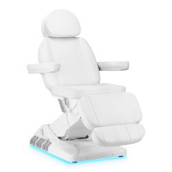 Sillón cosmético eléctrico SILLON Lujo 3 motores control de pie blanco Sillón cosmético eléctrico SILLON Lujo 3 motores control de pie blanco