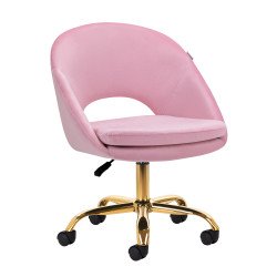 Silla giratoria 4Rico QS-MF18G rosa