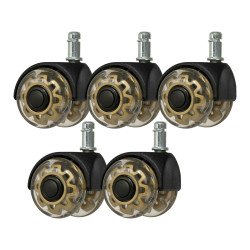Juego de ruedas de taburete Roll Speed Duo de 5 piezas