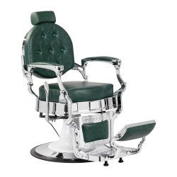 Silla de barbero Gabbiano Presidente verde Cromo Silla de barbero Gabbiano Presidente verde Cromo
