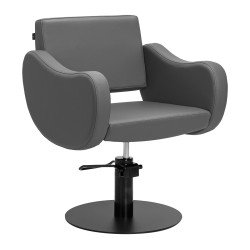 Silla de peluquería Gabbiano Sewilla Gris base negra Silla de peluquería Gabbiano Sewilla Gris base negra