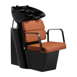 Unidad de lavado de cabello Gabbiano Porto negra naranja