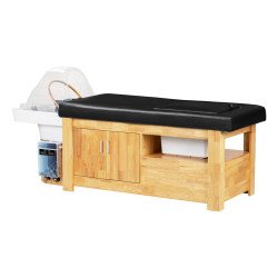 Cama de lavado de cabello Gabbiano Head Spa Bali negra Cama de lavado de cabello Gabbiano Head Spa Bali negra