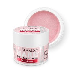CLARESA HARD&EASY BUILDER GEL GLAM PINK 45g CLARESA HARD&EASY BUILDER GEL GLAM PINK 45g
