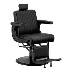 Silla de barbero Gabbiano Visionerio negra con marco negro Silla de barbero Gabbiano Visionerio negra con marco negro