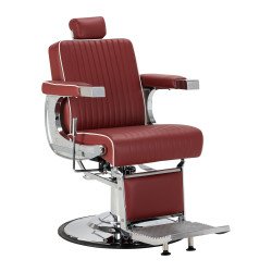 Silla de barbero Gabbiano Visionerio marco cromado rojo Silla de barbero Gabbiano Visionerio marco cromado rojo