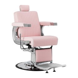 Silla de barbero Gabbiano Visionerio marco cromado rosa Silla de barbero Gabbiano Visionerio marco cromado rosa