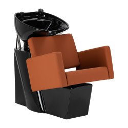 Unidad de lavado de peluquería Gabbiano Vitoria de color marrón Unidad de lavado de peluquería Gabbiano Vitoria de color marrón