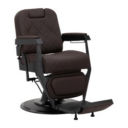 Silla de barbero Gabbiano Bruno con marco negro Marrón Silla de barbero Gabbiano Bruno con marco negro Marrón