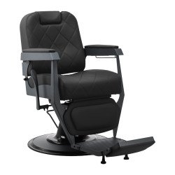 Silla de barbero Gabbiano Bruno con marco de grafito Negro Silla de barbero Gabbiano Bruno con marco de grafito Negro