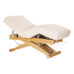 Sillón de descanso SPA Siesta crema con base marrón claro Sillón de descanso SPA Siesta crema con base marrón claro