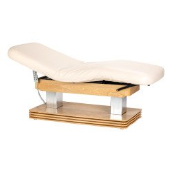 Sillón de SPA Comfort crema con base marrón claro Sillón de SPA Comfort crema con base marrón claro