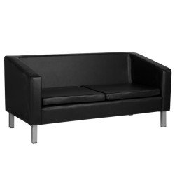 Sofá Gabbiano para sala de espera bm18003 negro Sofá Gabbiano para sala de espera bm18003 negro