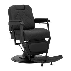Silla de barbero Gabbiano Bruno con marco negro Negro Silla de barbero Gabbiano Bruno con marco negro Negro