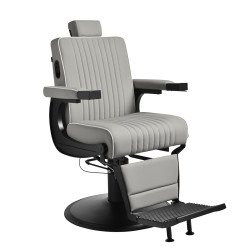Silla de barbero Gabbiano Levi con marco negro gris sin costuras en la parte posterior Silla de barbero Gabbiano Levi con marco negro gris sin costuras en la parte posterior