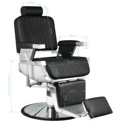 Silla de barbero Gabbiano Royal X negra Silla de barbero Gabbiano Royal X negra