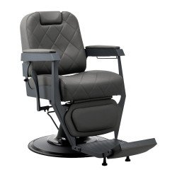 Silla de barbero Gabbiano Bruno gris con base gris Silla de barbero Gabbiano Bruno gris con base gris
