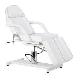 Sillón de belleza de pedicura hidráulica Sillon 210 con función de balanceo y reposapiés dividido blanco Sillón de belleza de pedicura hidráulica Sillon 210 con función de balanceo y reposapiés dividido blanco