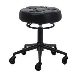 Taburete de peluquería Gabbiano D054 negro con base negra Taburete de peluquería Gabbiano D054 negro con base negra