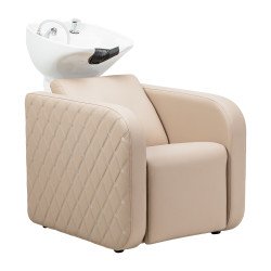 Unidad de lavado para peluquería eléctrica con función de masaje Gabbiano Sylvia Plus beige Unidad de lavado para peluquería eléctrica con función de masaje Gabbiano Sylvia Plus beige